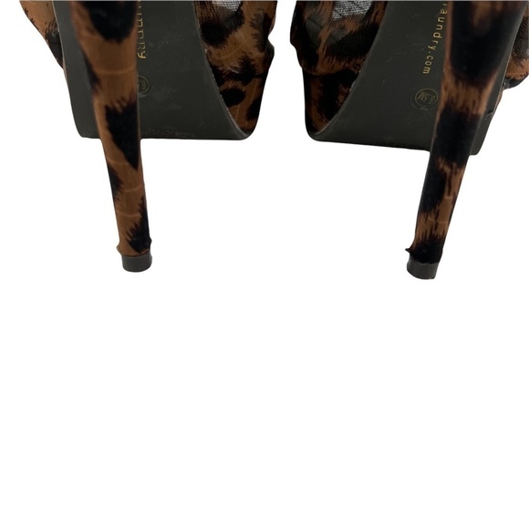 Chinese Laundry Women’s Brown Peep Toe High Heel Cheetah Pumps Size 6.5 Women’s - Picture 10 of 11